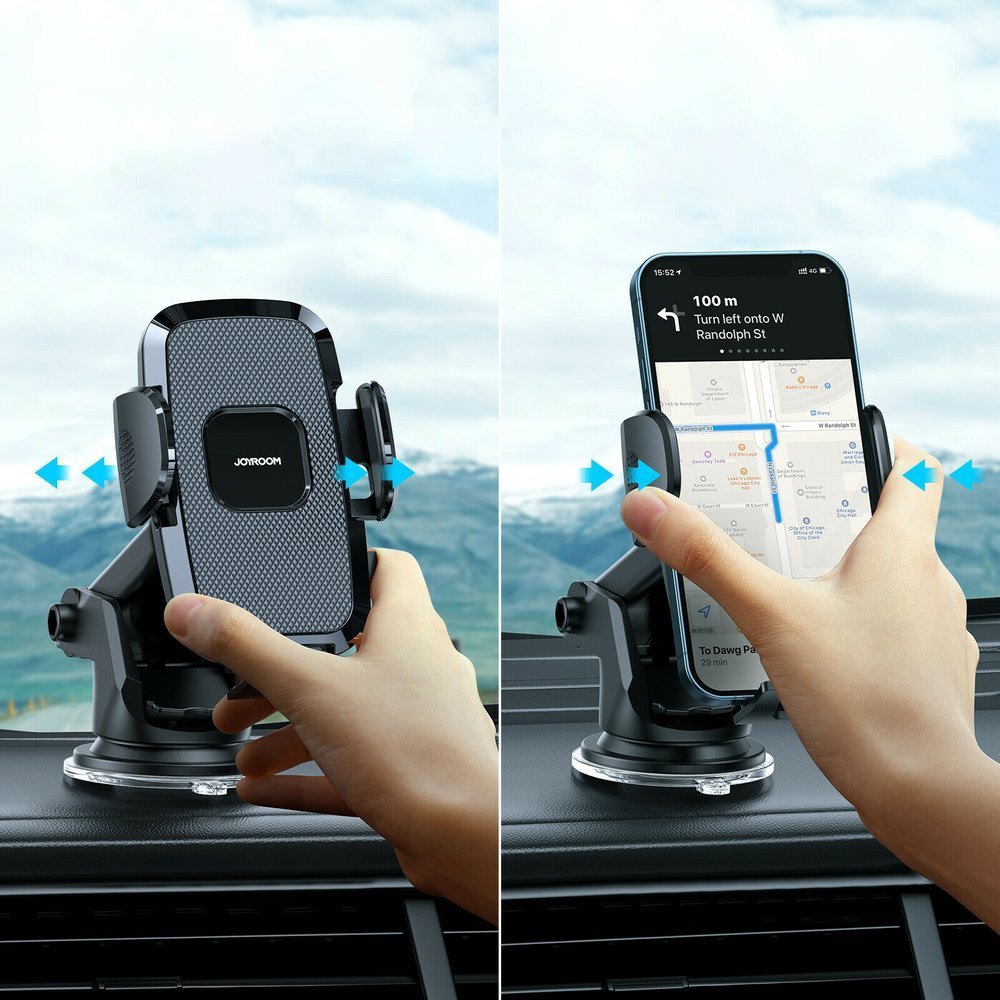 Car phone handle with telescopic arm for dashboard and black window - Carlat
