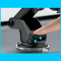 Car phone handle with telescopic arm for dashboard and black window - Carlat