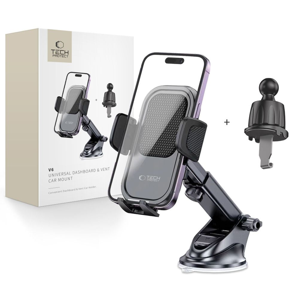 Car smartphone holder for cockpit air vent - black - Carlat