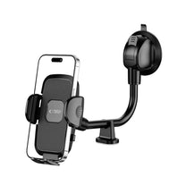 Car windshield holder cockpit for phone with long arm - black - Carlat
