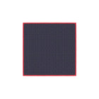 Navy blue textured square with a red border on a white background