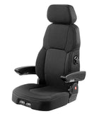 Black car seat with adjustable features on a white background, branded as UnitedSeats.