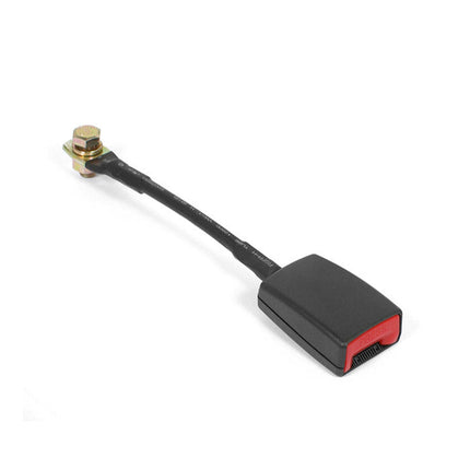 Black and red electronic component with a gold connector on a white background