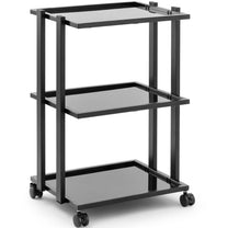 Cart Beauty assistant 3 glass shelves 55 x 41 x 80 cm - black - Carlat