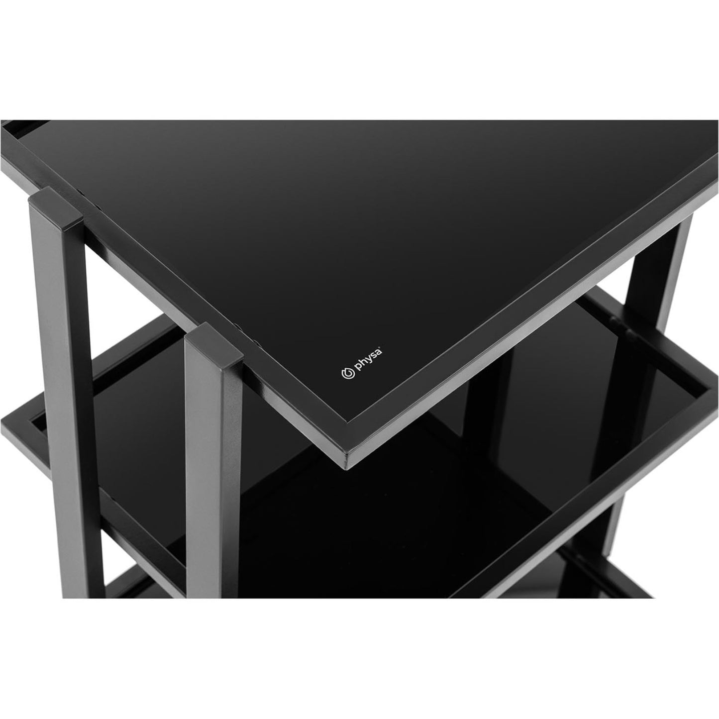 Cart Beauty assistant 3 glass shelves 55 x 41 x 80 cm - black - Carlat