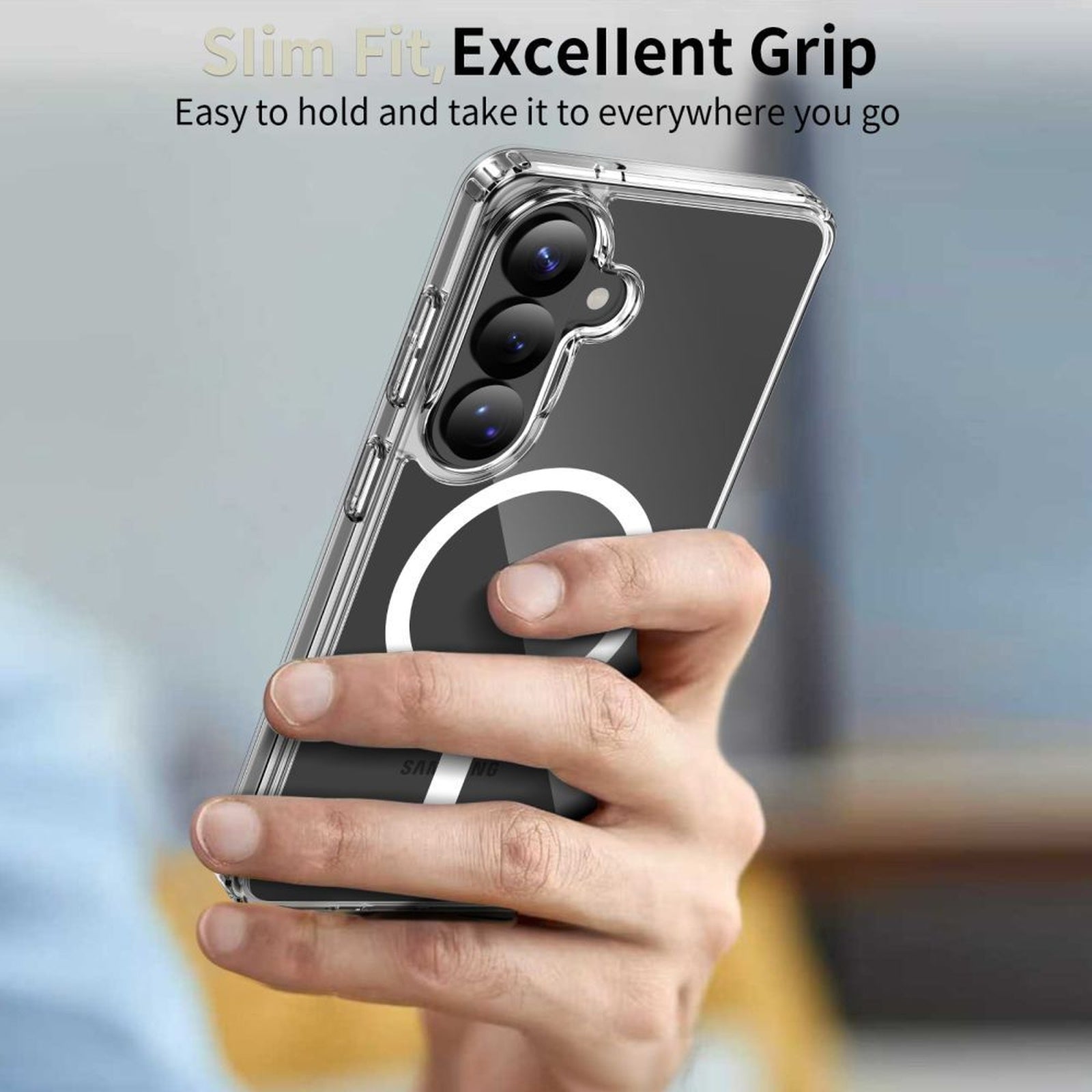 Case Cover for Samsung Galaxy A36 / A56 / A37 5G FlexAir Hybrid MagSafe - Transparent - Carlat