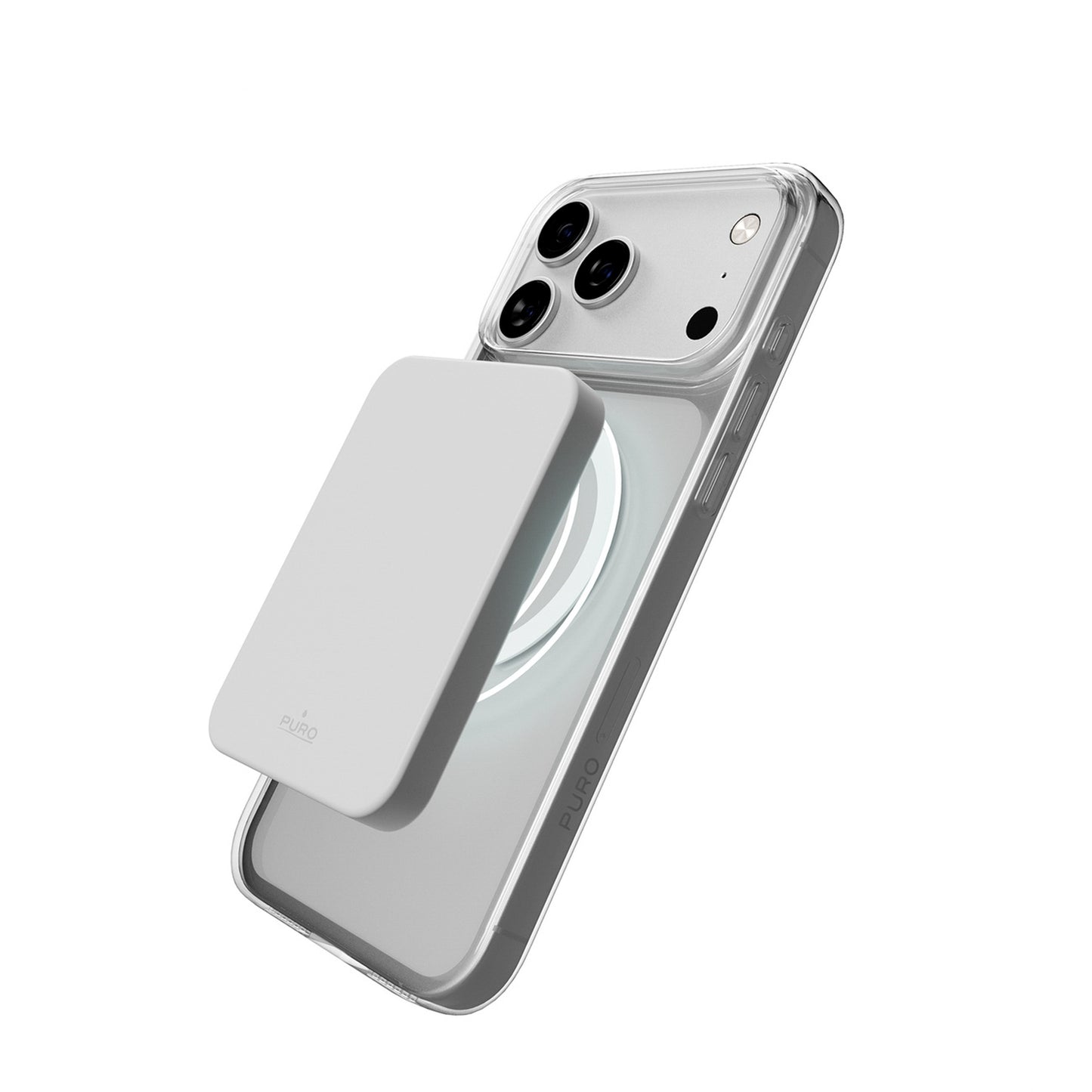 Case Cover for iPhone 17 Pro MagSafe Lite Mag TPU PC - Transparent White Ring - Carlat