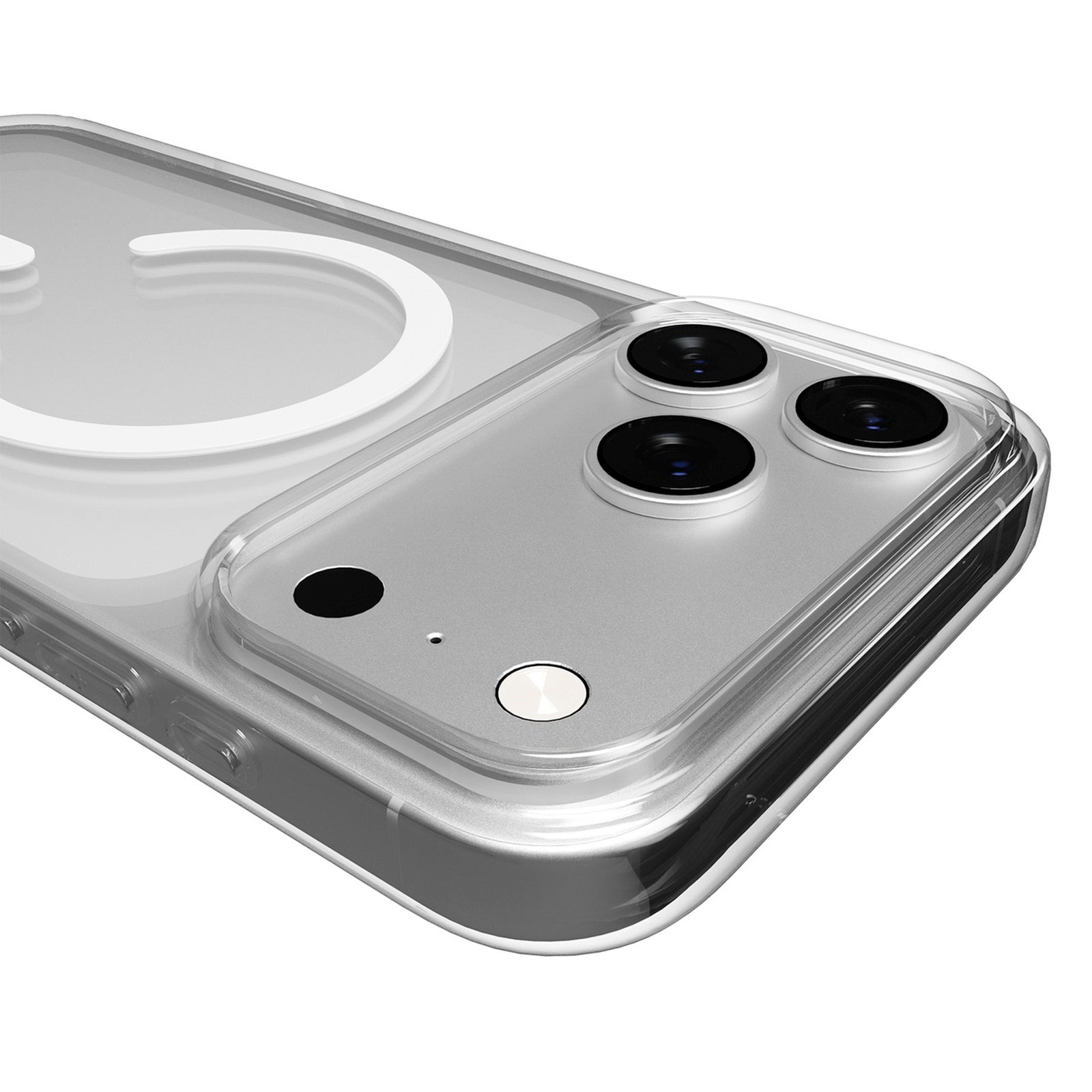 Case Cover for iPhone 17 Pro MagSafe Lite Mag TPU PC - Transparent White Ring - Carlat