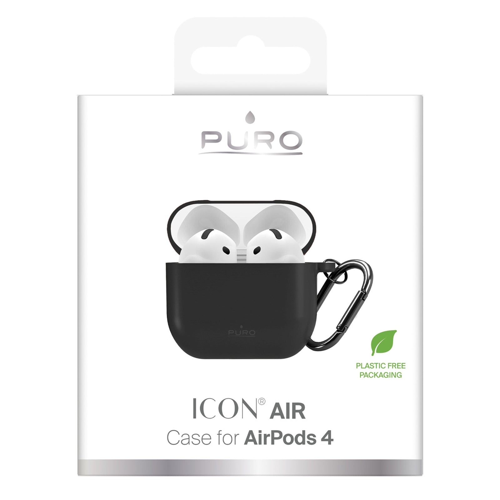 Case cover for AirPods 4 Icon headphones - black - Carlat