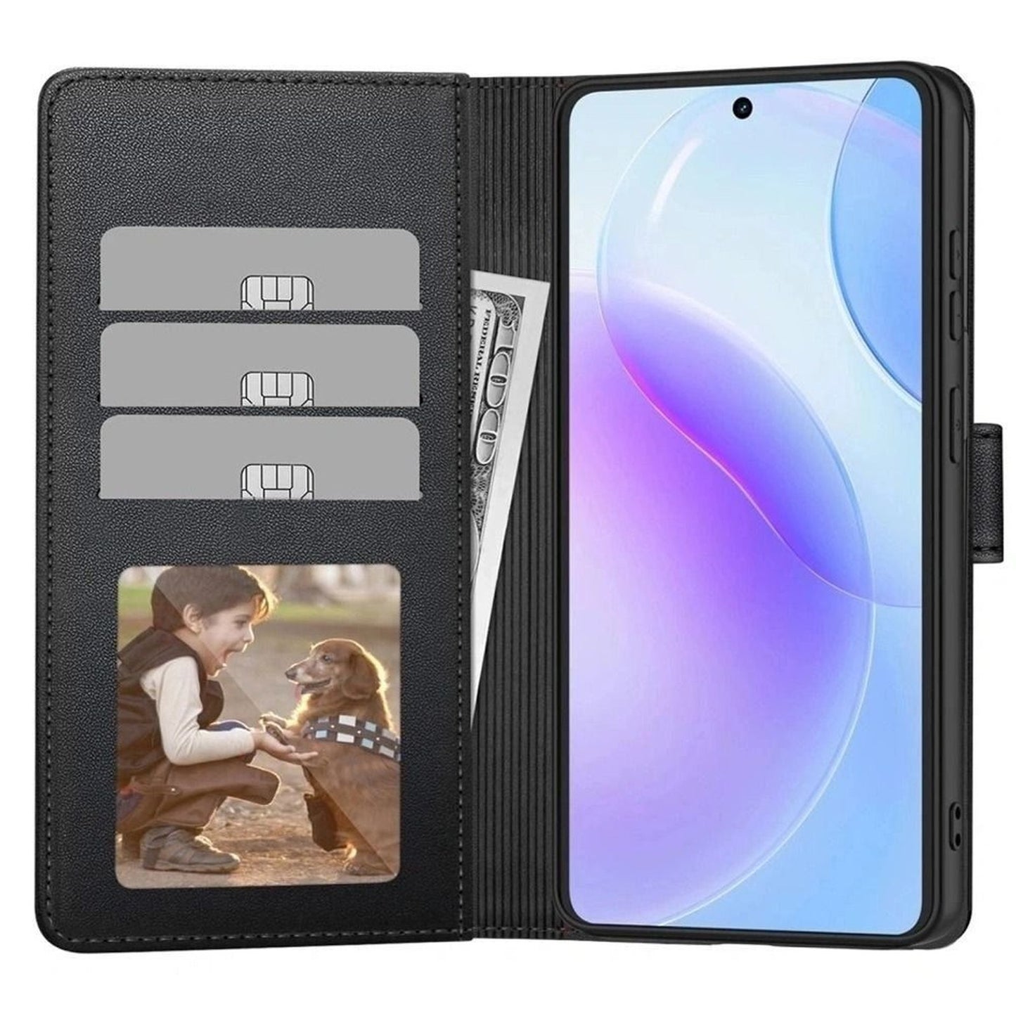 Case cover for Motorola Edge 70 5G Wallet - black - Carlat