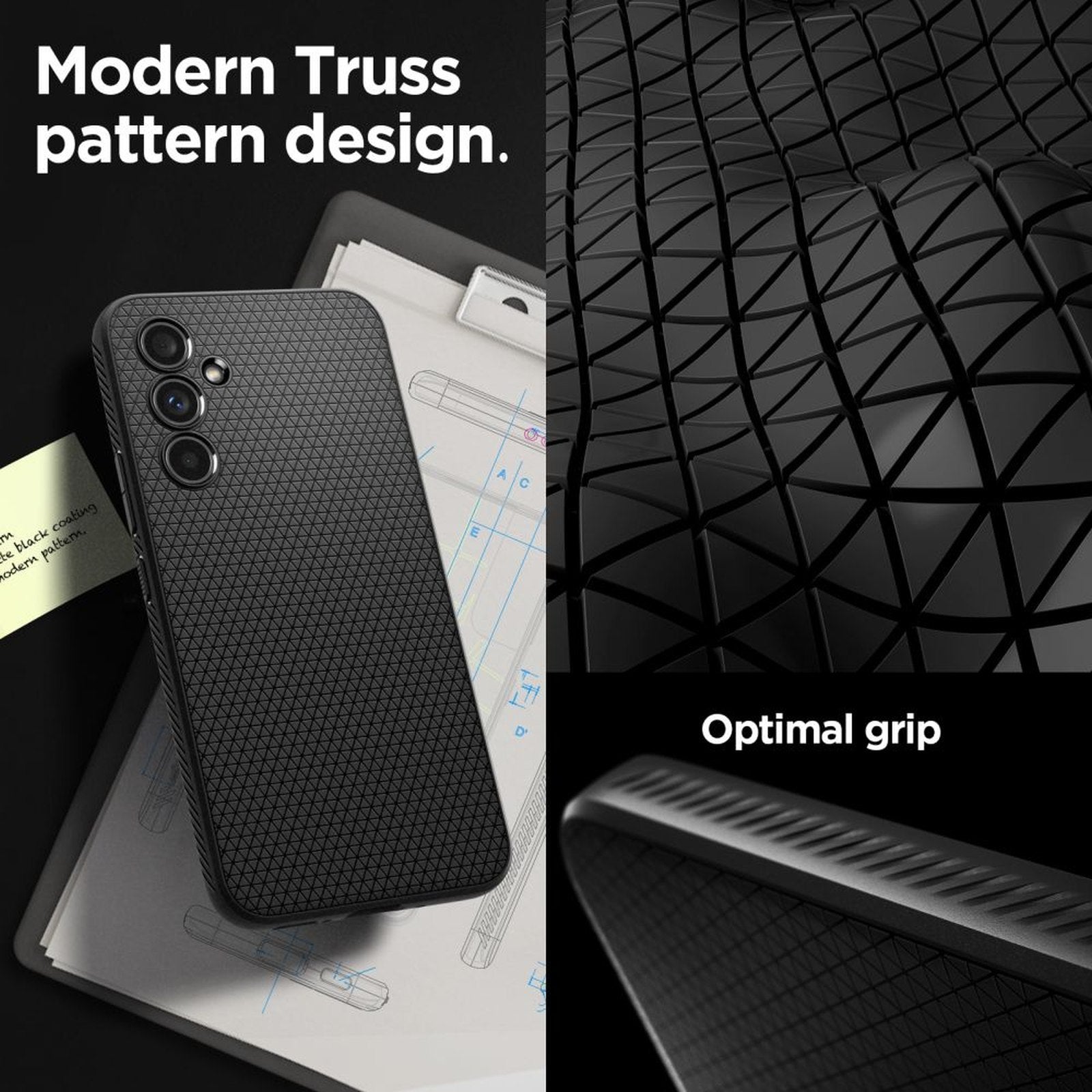 Case cover for Samsung Galaxy A54 5G Liquid Air - matte black - Carlat