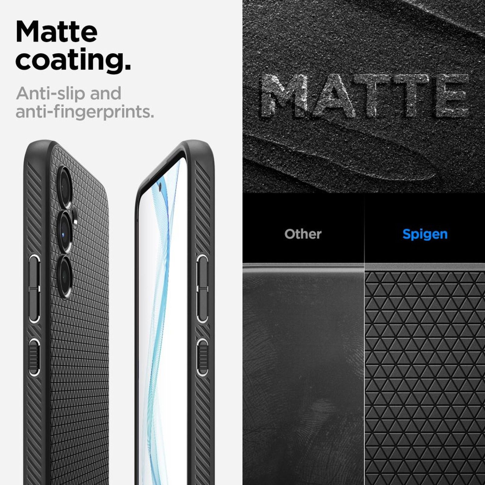 Case cover for Samsung Galaxy A54 5G Liquid Air - matte black - Carlat