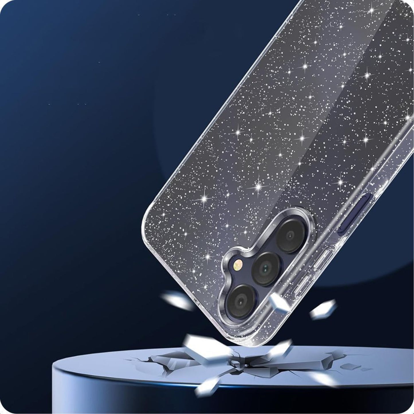 Case cover for Samsung Galaxy A56 5G FlexAir - transparent glitter - Carlat