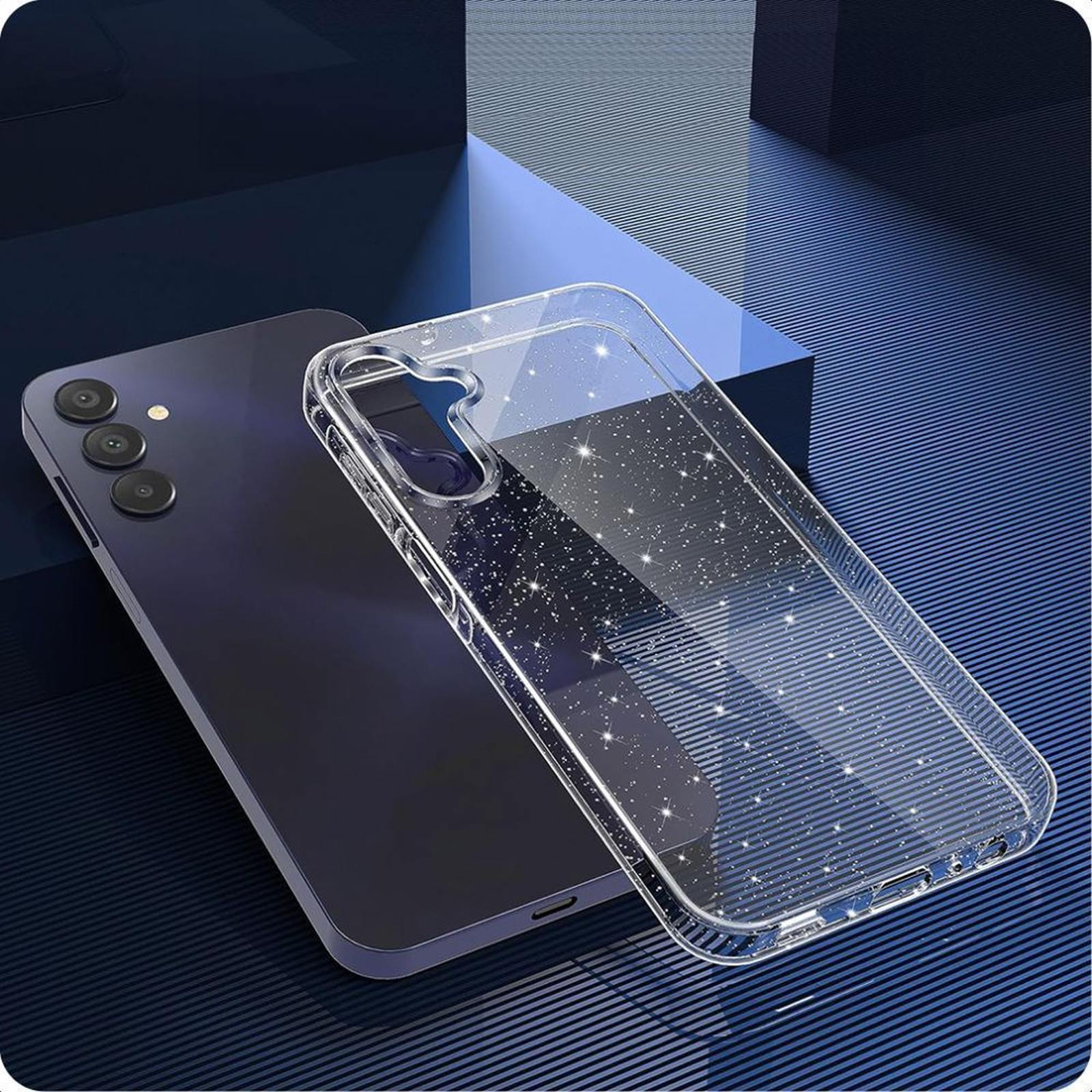 Case cover for Samsung Galaxy A56 5G FlexAir - transparent glitter - Carlat