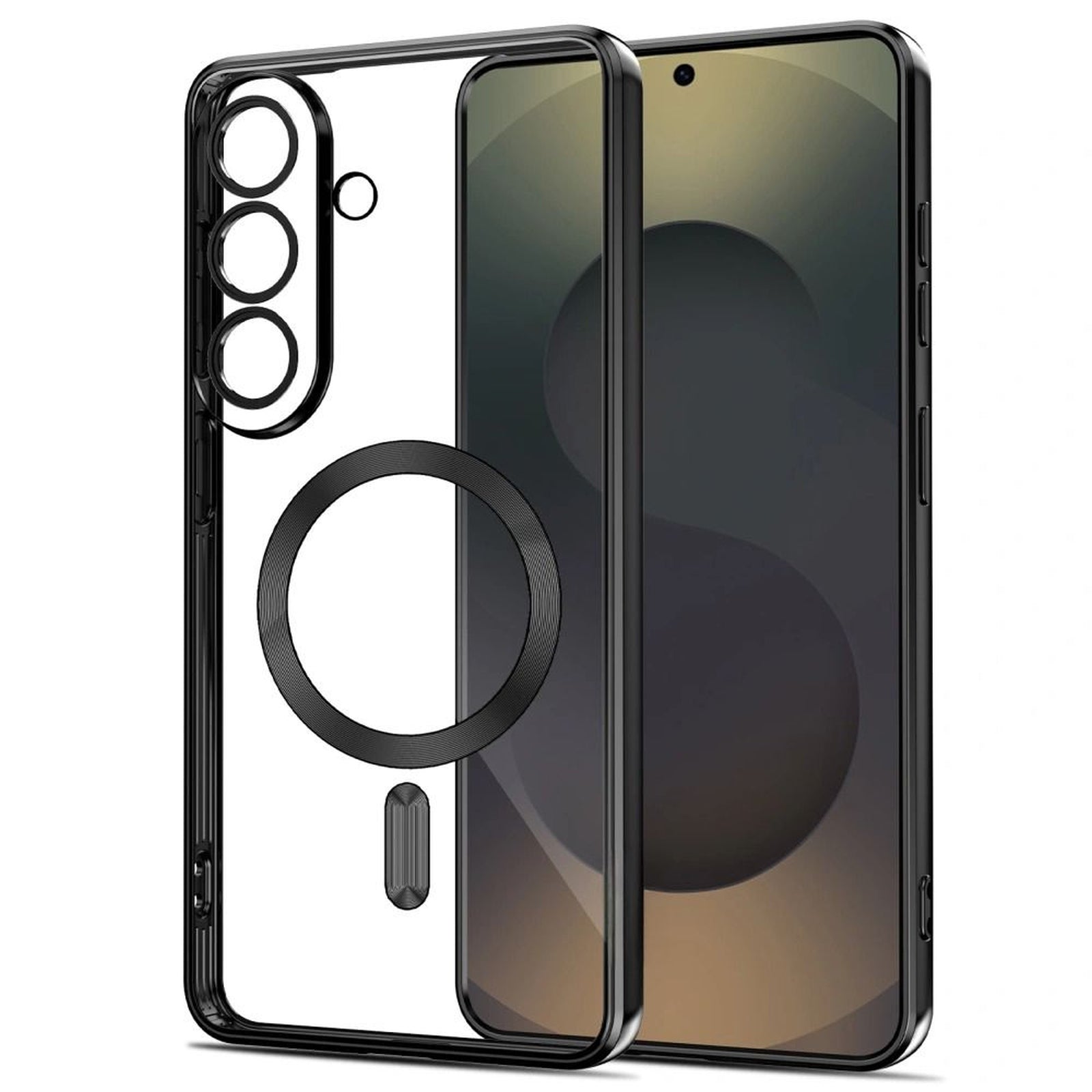 Case cover for Samsung Galaxy S26+ MagFlex - transparent and black - Carlat