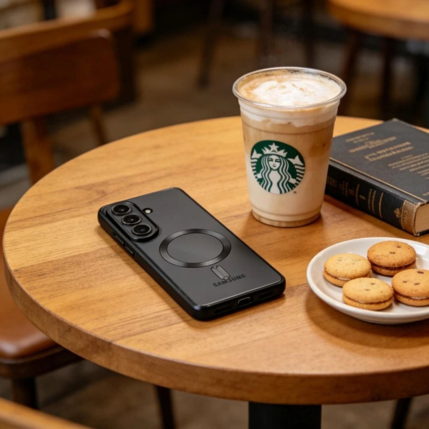 Case cover for Samsung Galaxy S26+ MagFlex - transparent and black - Carlat