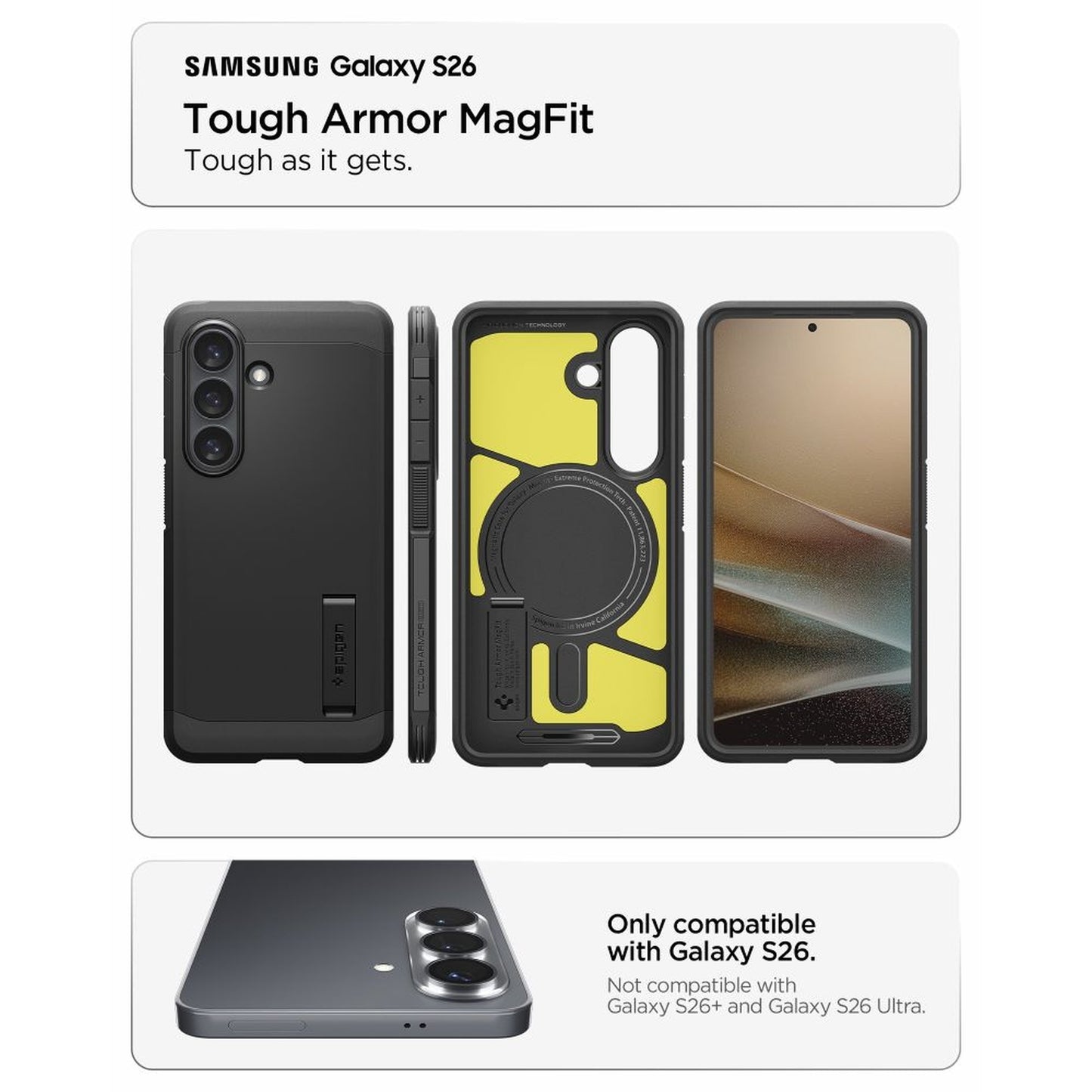 Case cover for Samsung Galaxy S26 Tough Armor Mag MagSafe - black - Carlat
