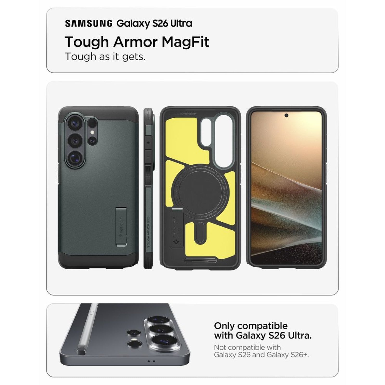 Case cover for Samsung Galaxy S26 Ultra Tough Armor Mag MagSafe - green - Carlat