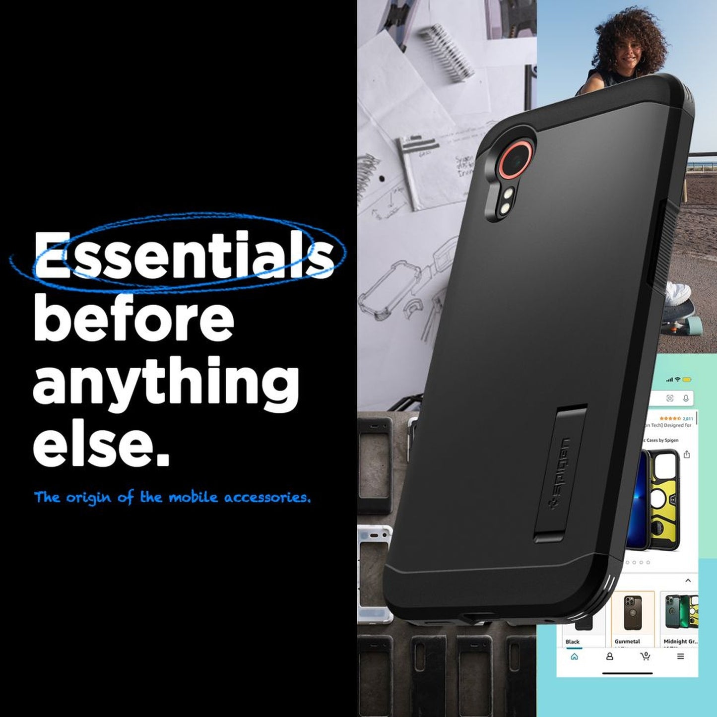 Case cover for Samsung Galaxy XCover 7 Tough Armor - black - Carlat
