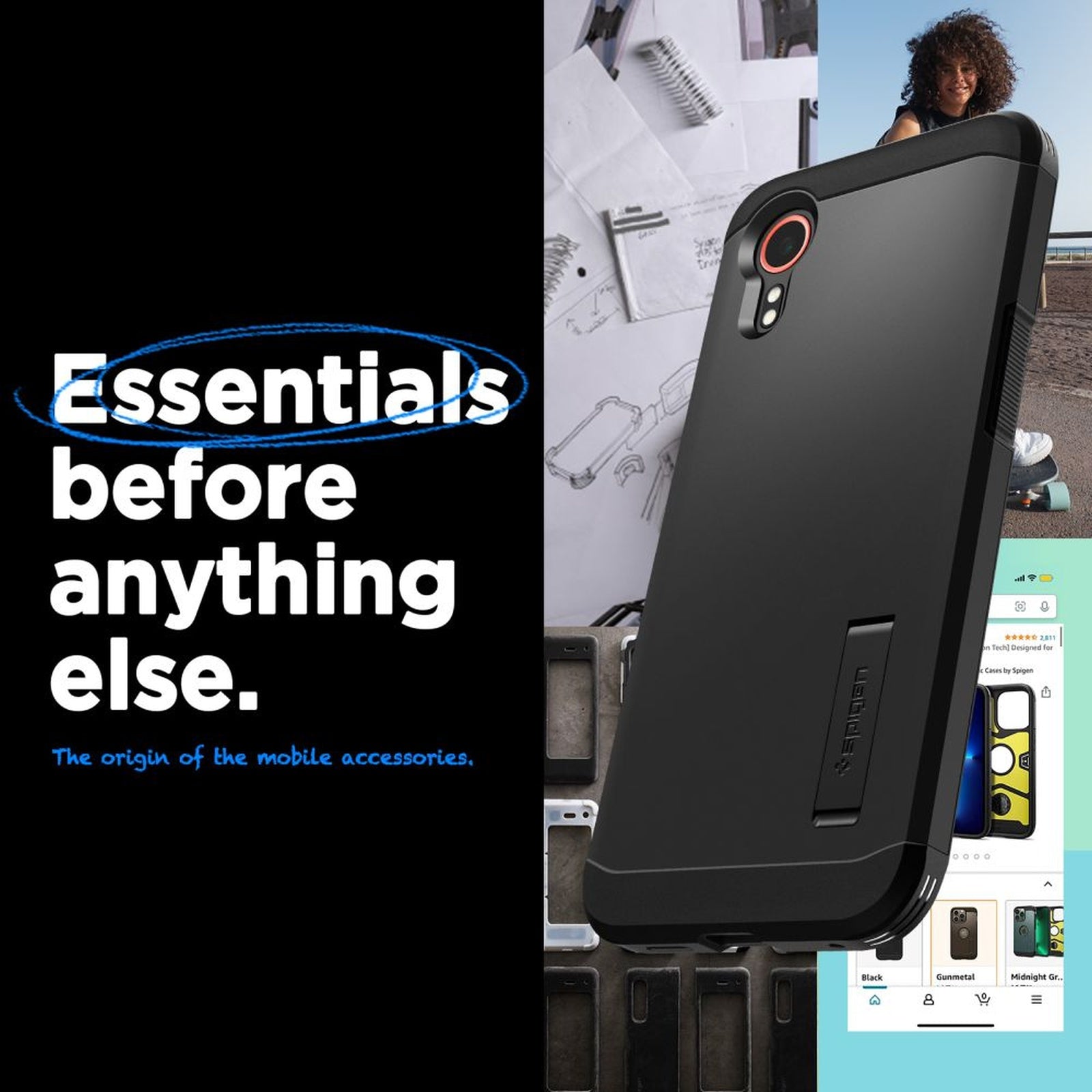 Case cover for Samsung Galaxy XCover 7 Tough Armor - black - Carlat