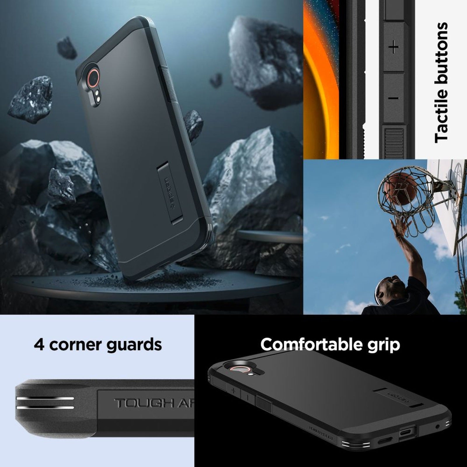 Case cover for Samsung Galaxy XCover 7 Tough Armor - black - Carlat