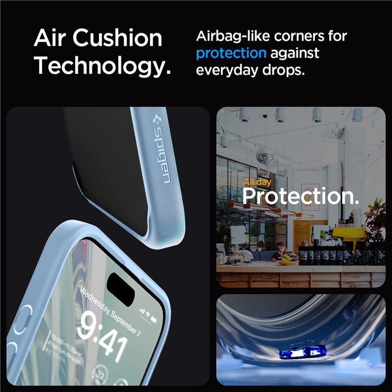 Case cover for iPhone 15 Pro Max Ultra Hybrid - light blue - Carlat