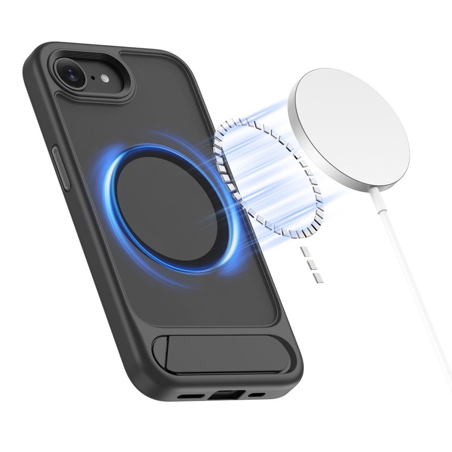 Case cover for iPhone 16e / 17e MagRack MagSafe - black - Carlat