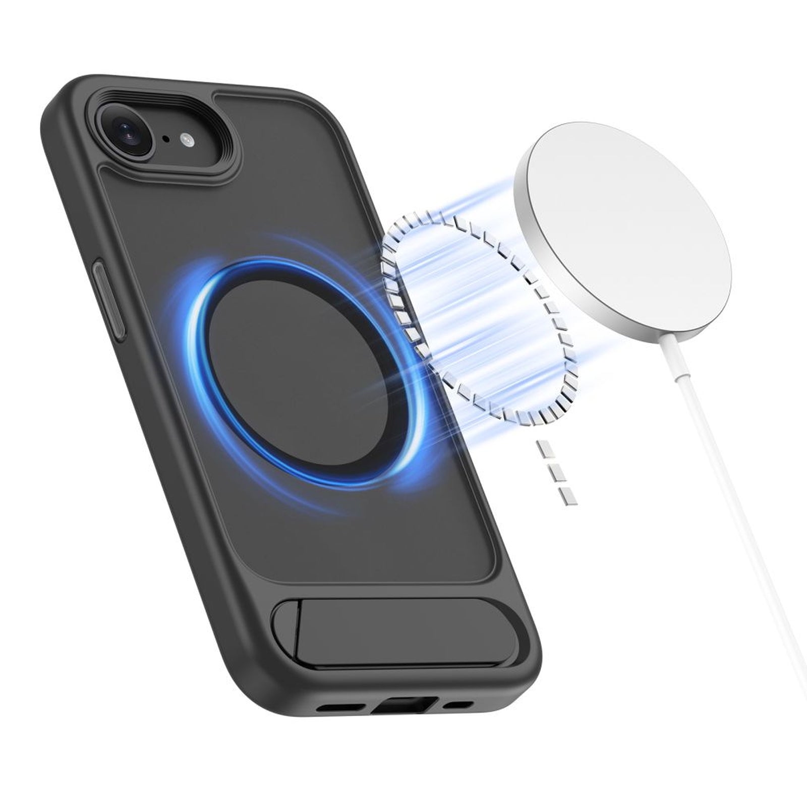 Case cover for iPhone 16e / 17e MagRack MagSafe - black - Carlat