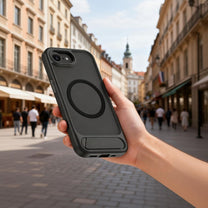 Case cover for iPhone 16e / 17e MagRack MagSafe - black - Carlat