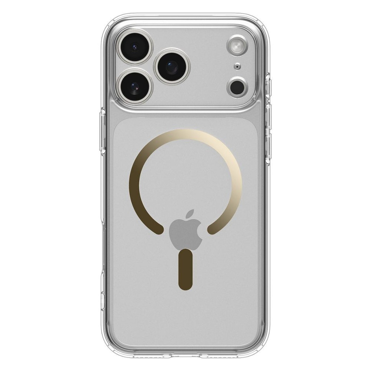 Case cover for iPhone 17 Pro Ultra Hybrid MagSafe - transparent and gold - Carlat