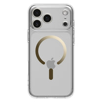 Case cover for iPhone 17 Pro Ultra Hybrid MagSafe - transparent and gold - Carlat
