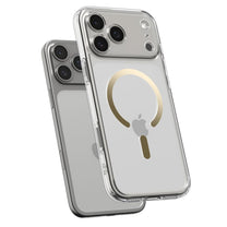 Case cover for iPhone 17 Pro Ultra Hybrid MagSafe - transparent and gold - Carlat