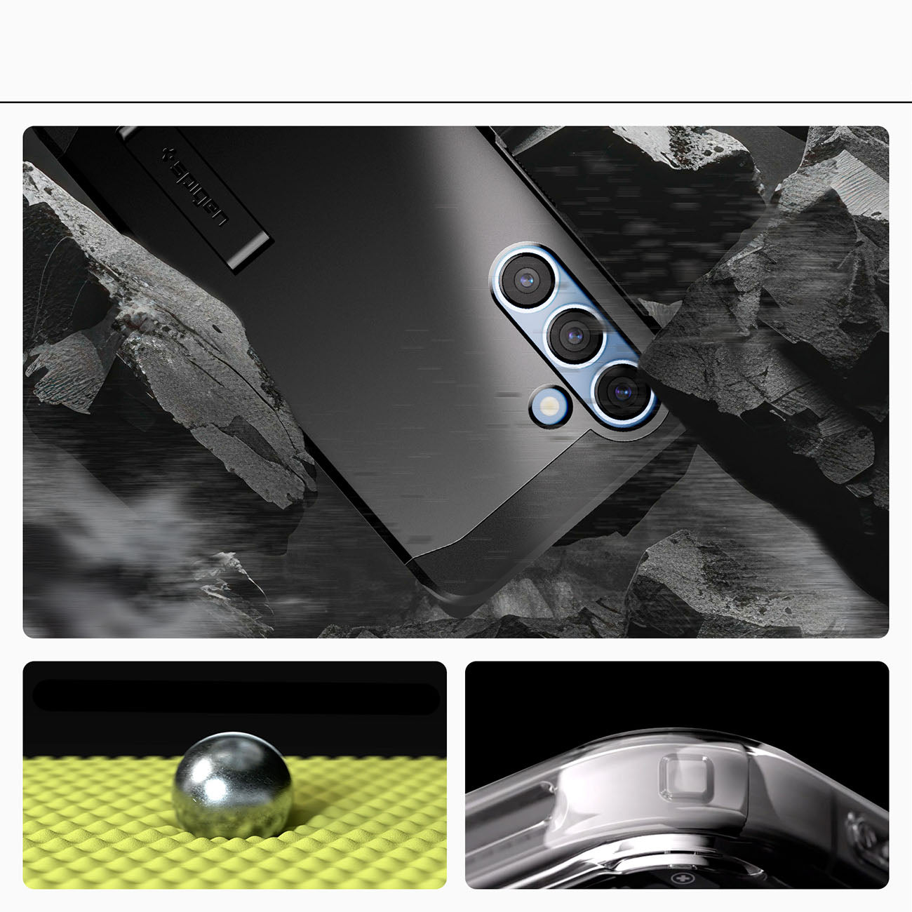 Case for Samsung Galaxy S25 with Tough Armor MagSafe stand - black - Carlat