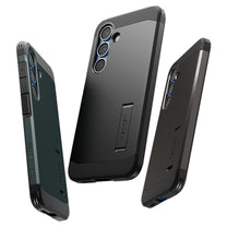 Case for Samsung Galaxy S25 with Tough Armor MagSafe stand - black - Carlat