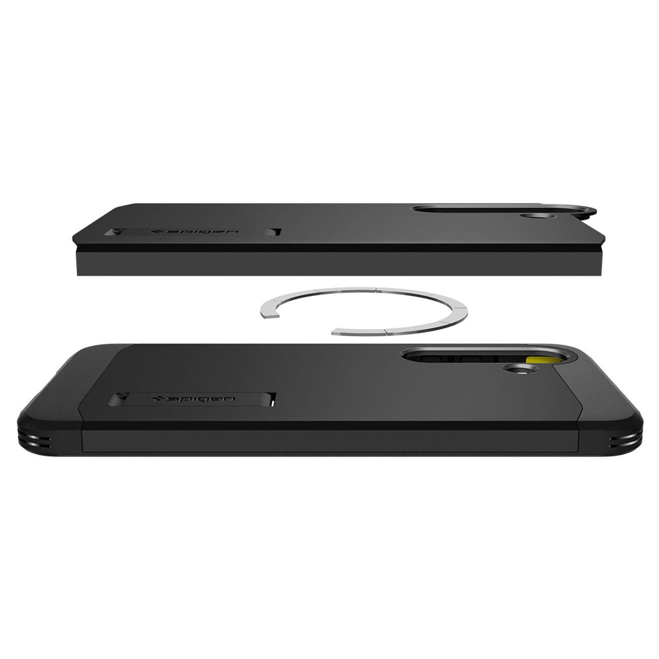 Case for Samsung Galaxy S25 with Tough Armor MagSafe stand - black - Carlat