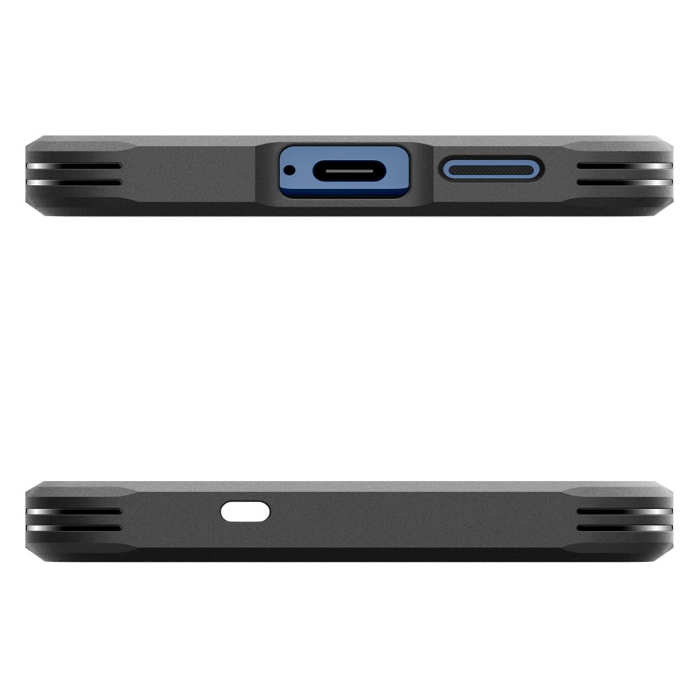 Case for Samsung Galaxy S25 with Tough Armor MagSafe stand - black - Carlat