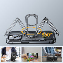 Case for iPhone 14 Pro armored cover with handle ring holder black - Carlat