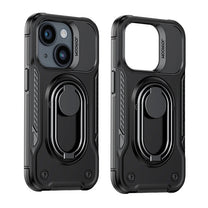 Case for iPhone 14 armored case with stand ring holder black - Carlat