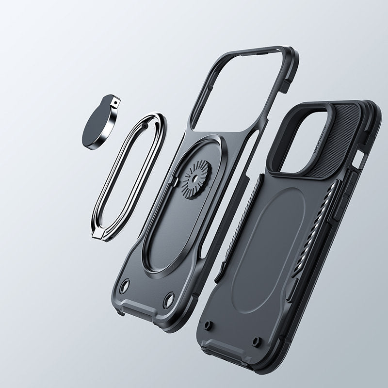 Case for iPhone 14 armored case with stand ring holder black - Carlat