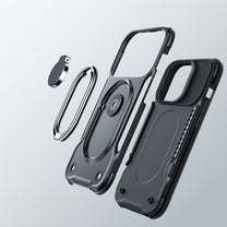 Case for iPhone 14 armored case with stand ring holder black - Carlat