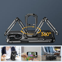 Case for iPhone 14 armored case with stand ring holder black - Carlat