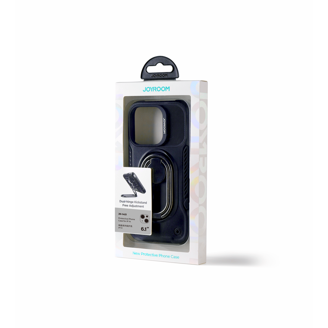 Case for iPhone 14 armored case with stand ring holder black - Carlat