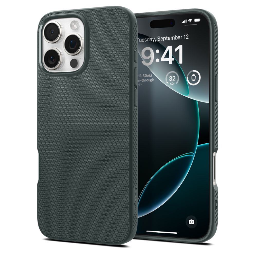Case for iPhone 16 Pro Max Liquid Air - green - Carlat