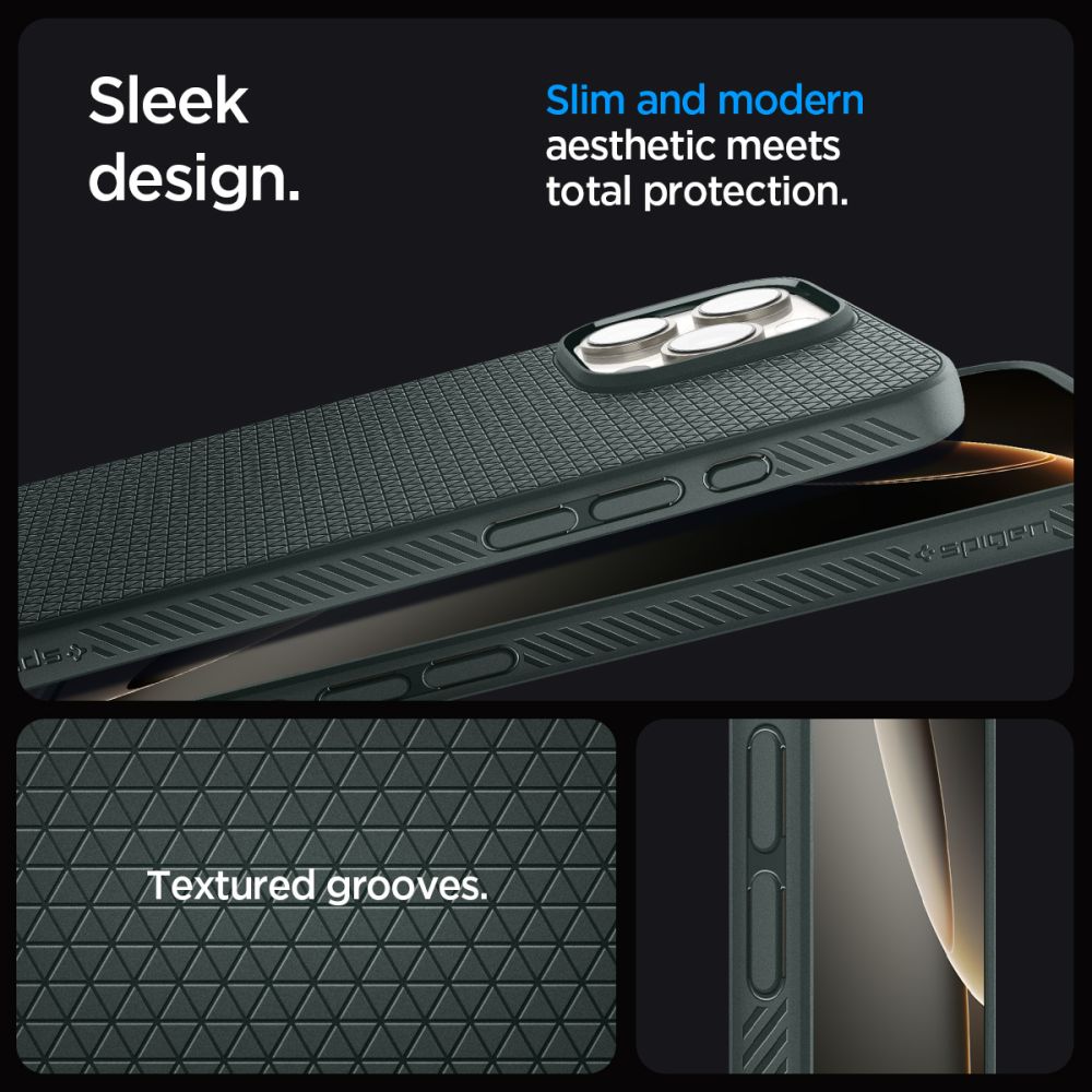 Case for iPhone 16 Pro Max Liquid Air - green - Carlat