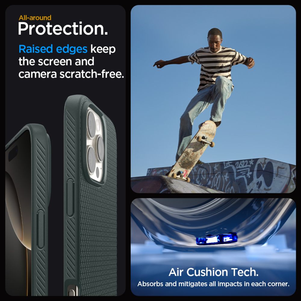 Case for iPhone 16 Pro Max Liquid Air - green - Carlat