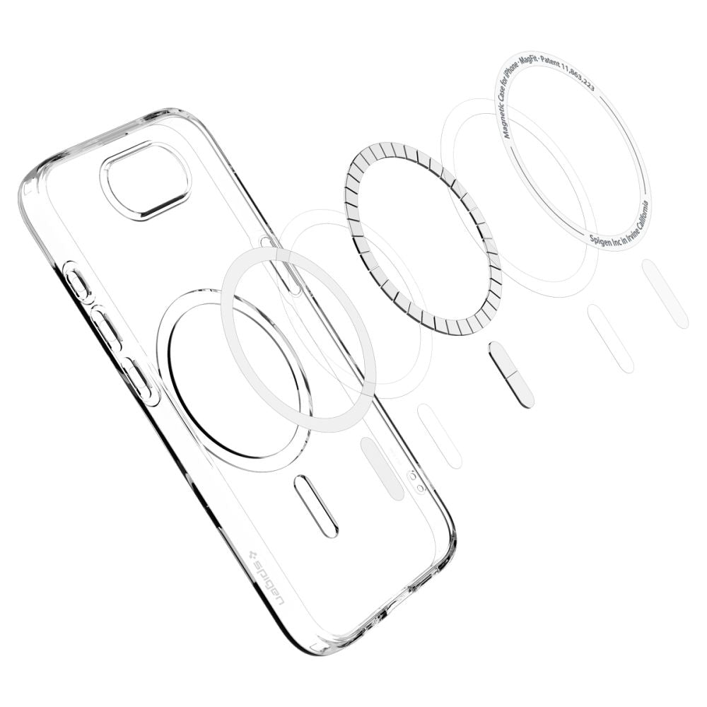 Case for iPhone 16e with MagSafe Liquid Crystal Mag - transparent - Carlat