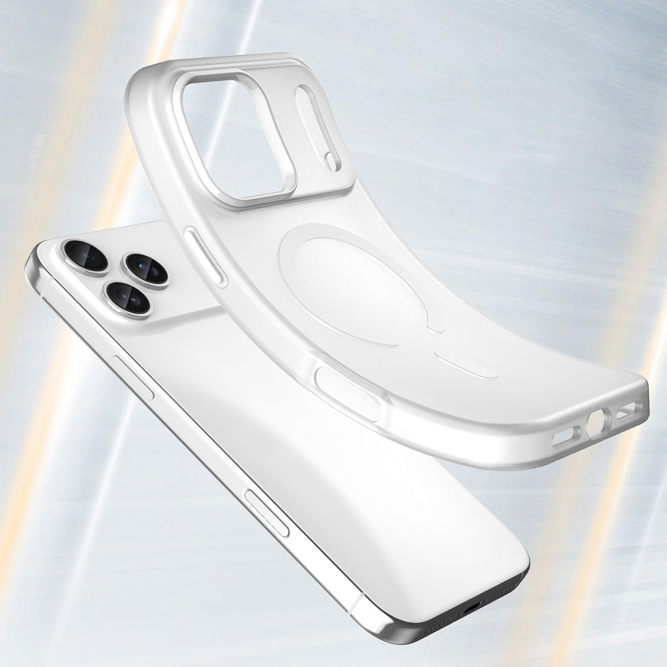 Case for iPhone 17 Pro Max Magnetic Abrasive MagSafe - matte white - Carlat