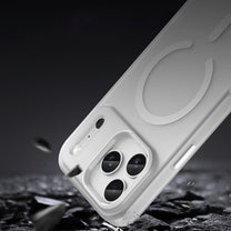 Case for iPhone 17 Pro Max Magnetic Abrasive MagSafe - matte white - Carlat