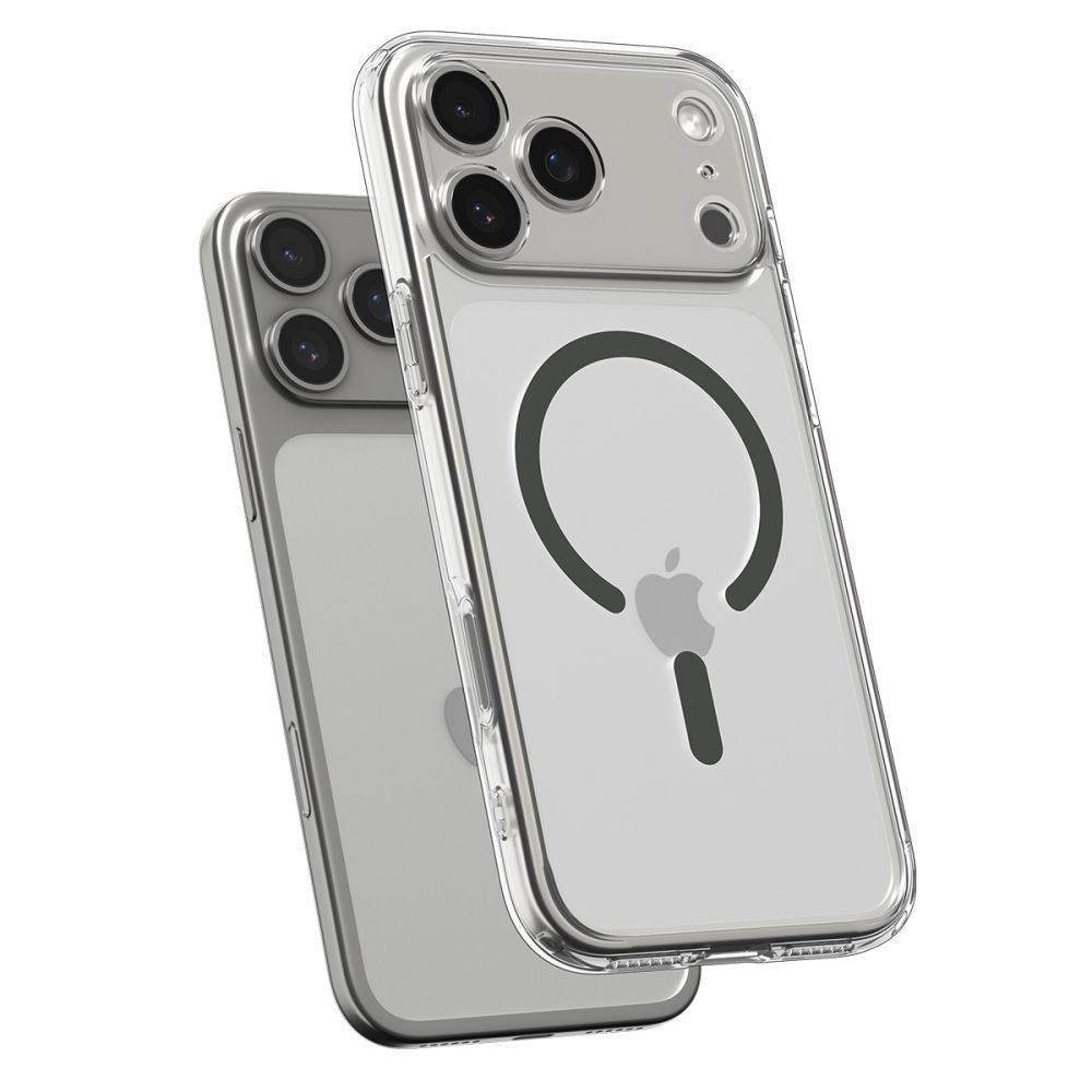 Case for iPhone 17 Pro Max Ultra Hybrid MagSafe - transparent and gray - Carlat