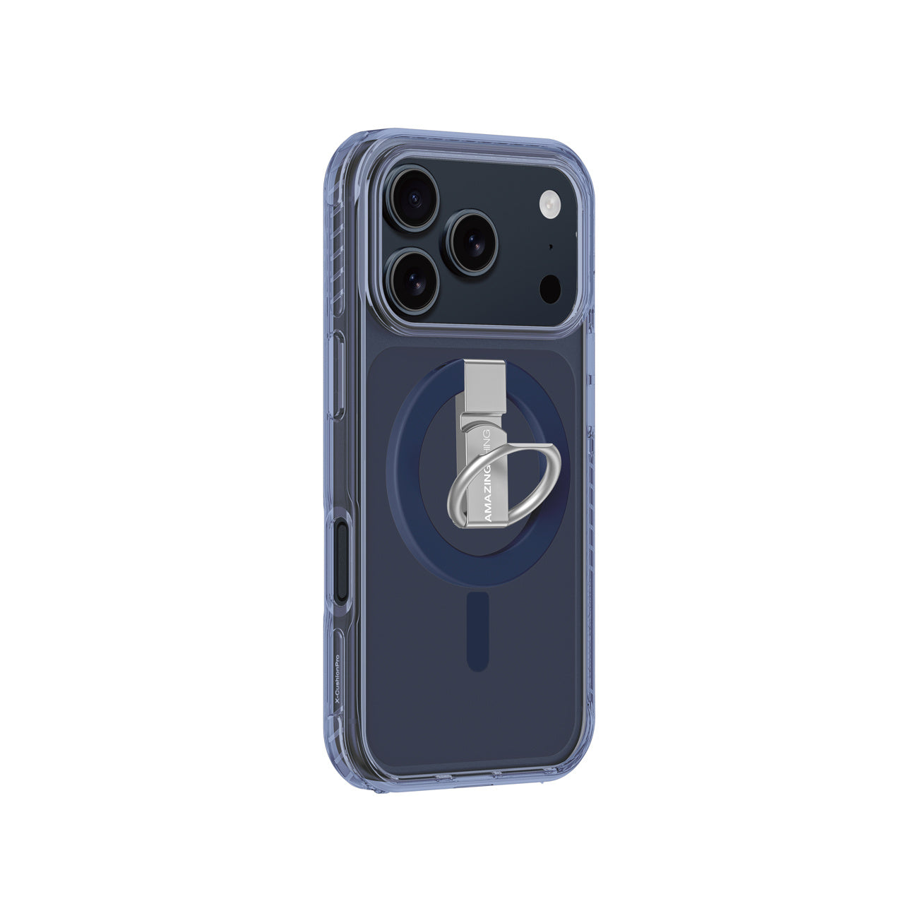 Case for iPhone 17 Pro Titan Pro Grip Ring Set MagSafe - blue - Carlat